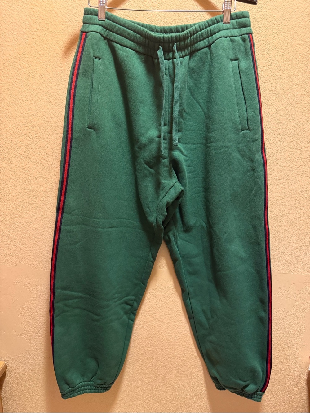 New Authentic Gucci Logo Sweatpants Green
